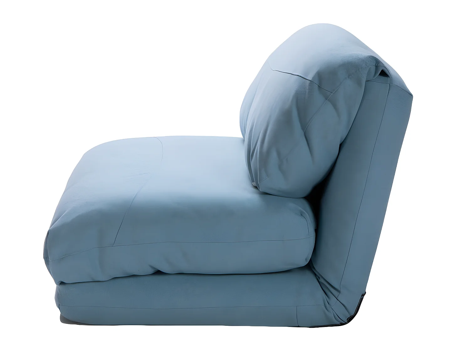 Nalo - Chauffeuse convertible 1 place en tissu : Couleur - Bleu pastel