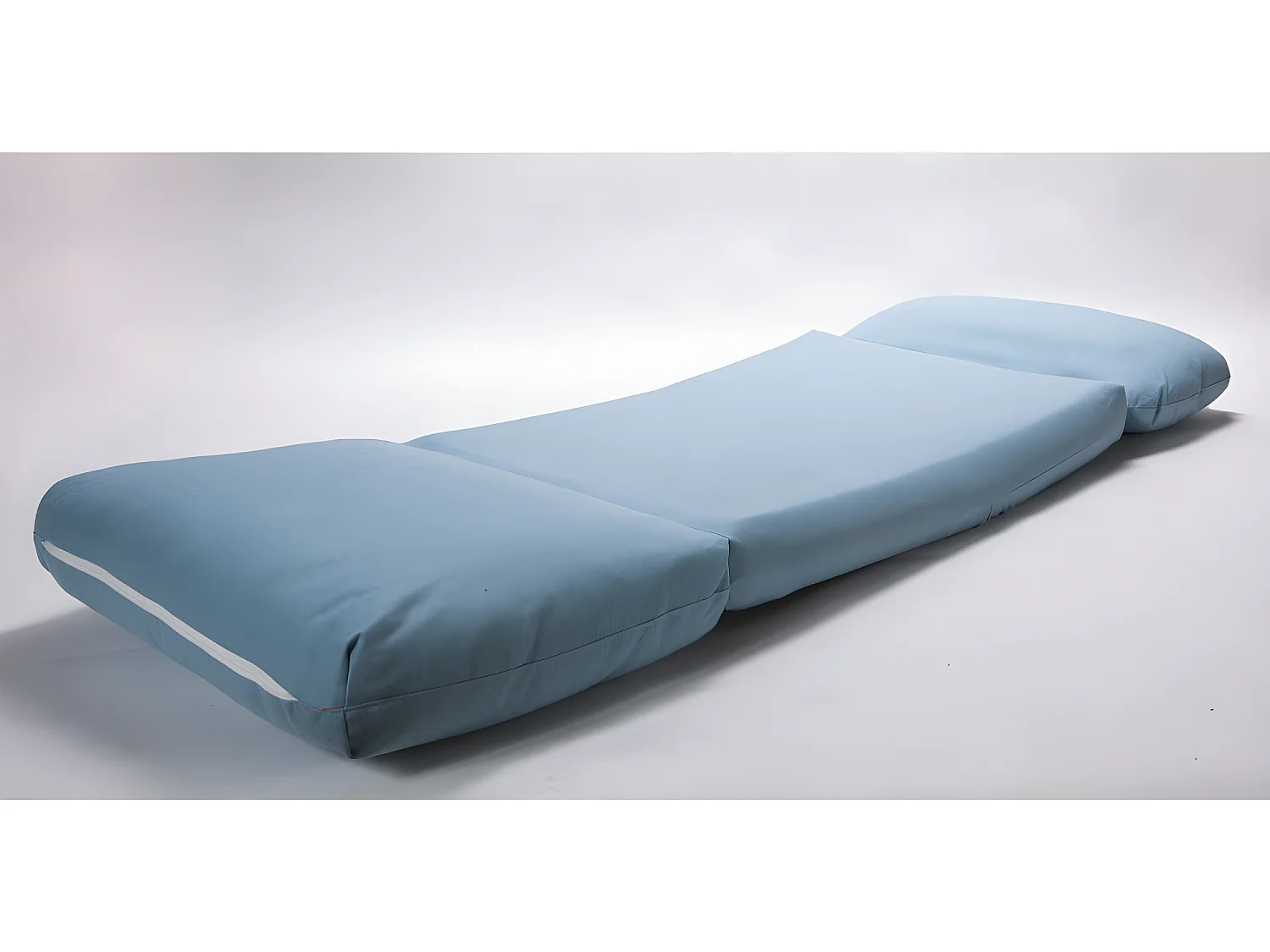 Nalo - Chauffeuse convertible 1 place en tissu : Couleur - Bleu pastel