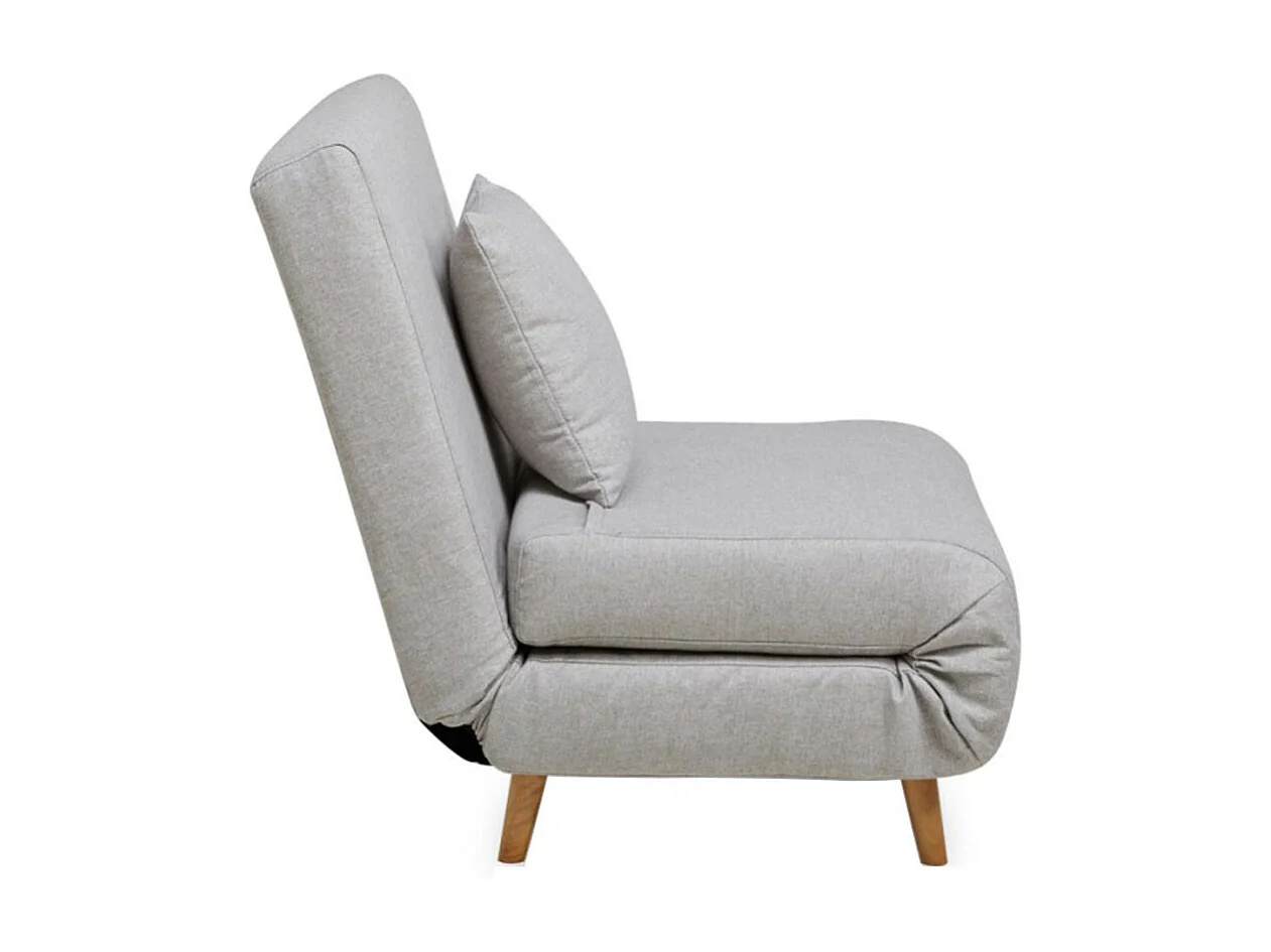 Adron - Fauteuil convertible lit 1 place - Gris clair