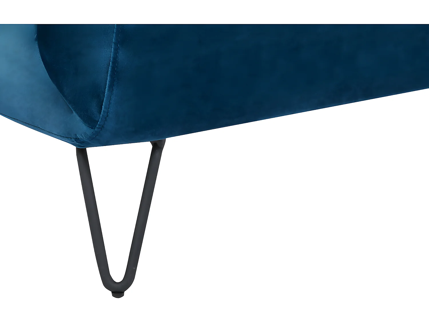 Joe Harper - Fauteuil convertible en velours : Couleur - Bleu foncé