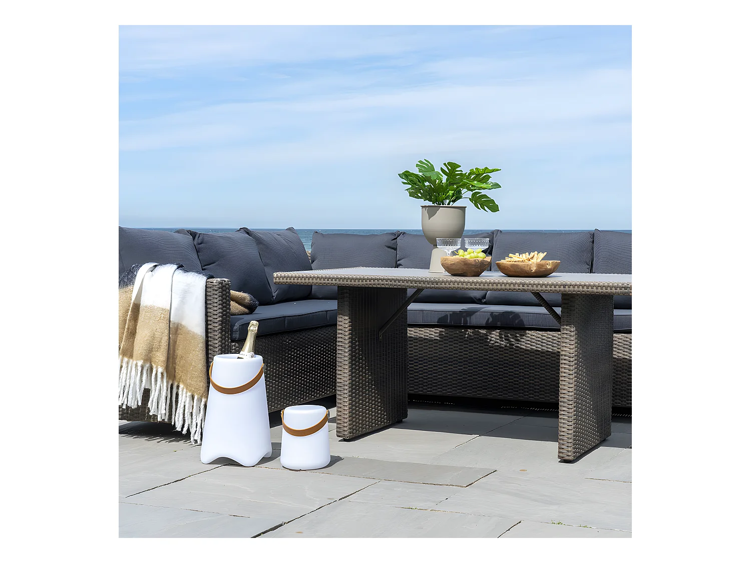 Bristol - Lampe à poser d'extérieur rechargeable - Couleur - Blanc