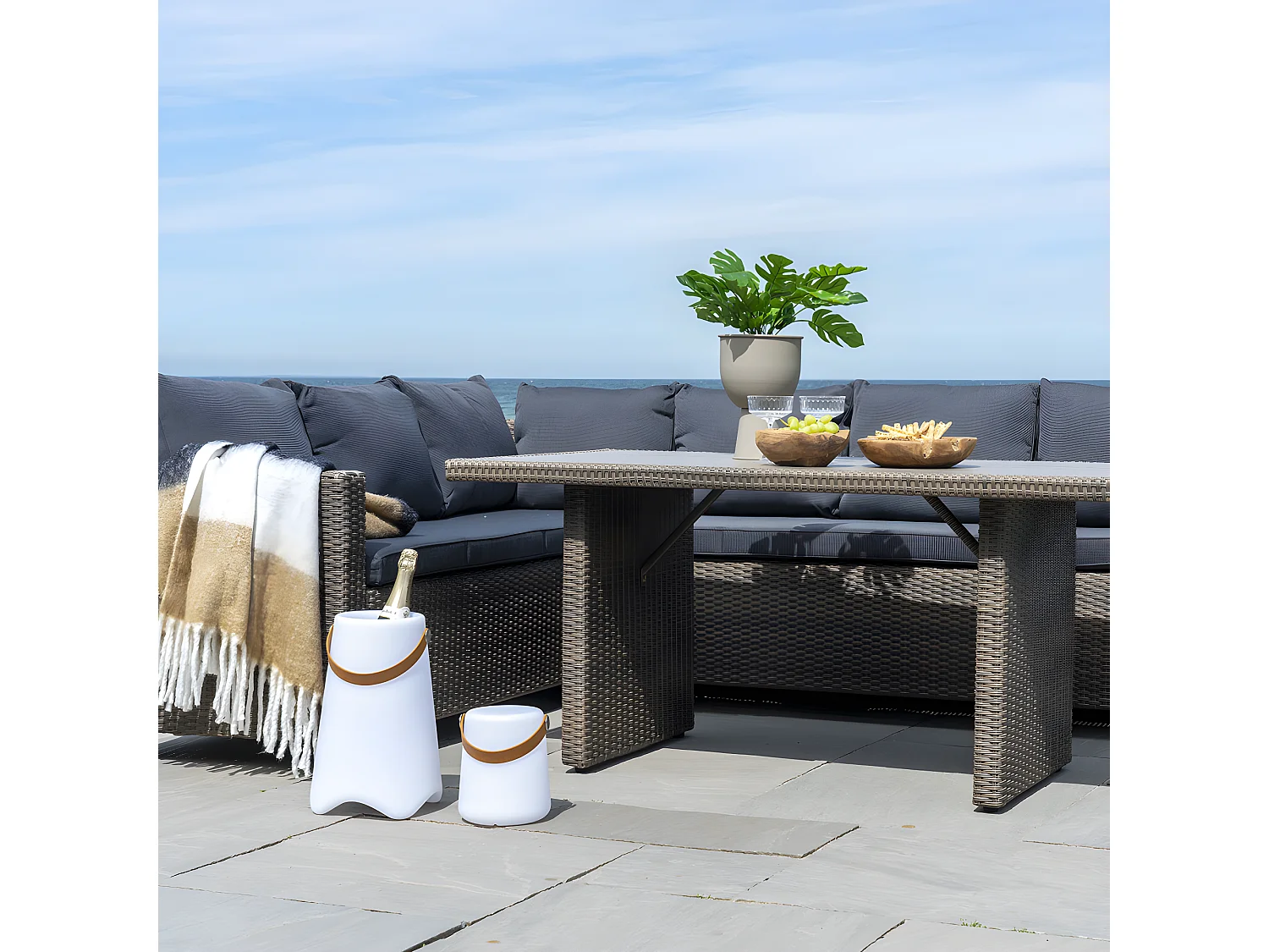 Bristol lamp LED oplaadbaar wit.