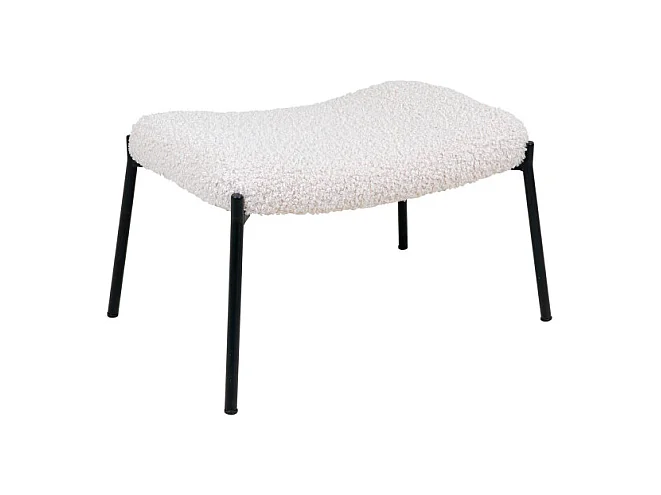 Fútbol de cordero artificial blanco con pies negros