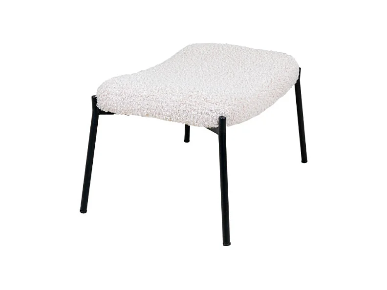 Fútbol de cordero artificial blanco con pies negros