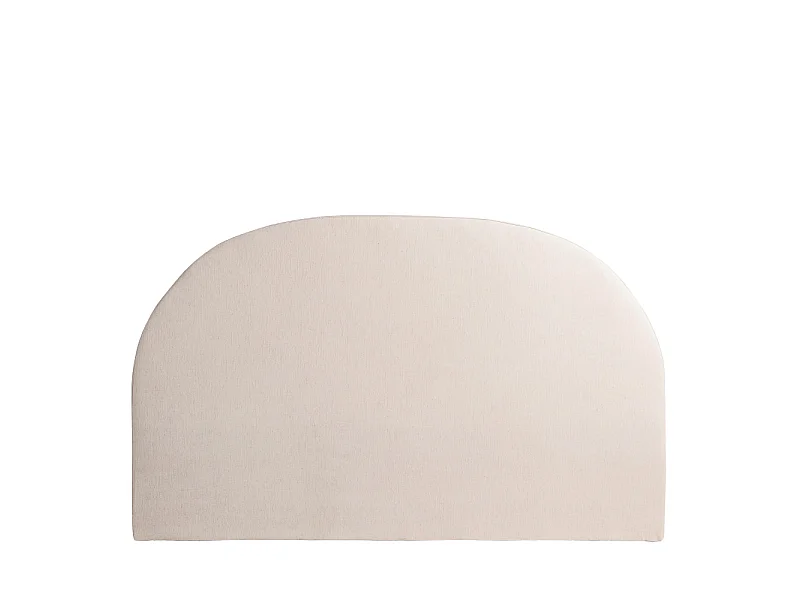 Noussa - Tête de lit en coton et lin demi-lune L170cm - Naturel