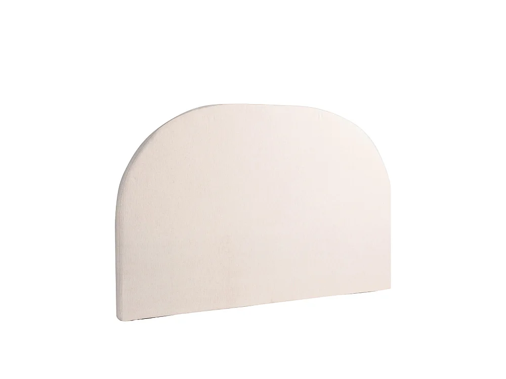 Noussa - Tête de lit en coton et lin demi-lune L170cm - Naturel