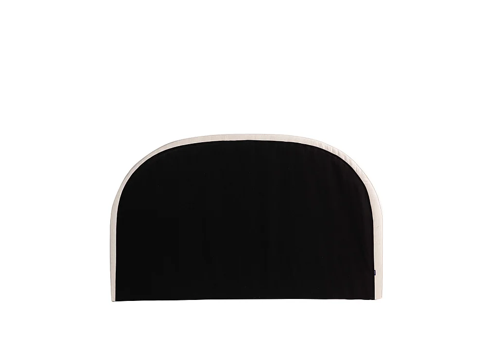 Noussa - Tête de lit en coton et lin demi-lune L170cm - Naturel