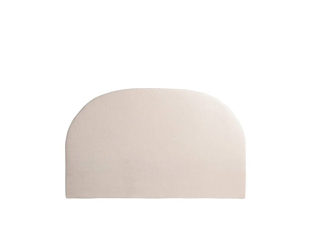 Noussa - Tête de lit en coton et lin demi-lune L170cm - Naturel