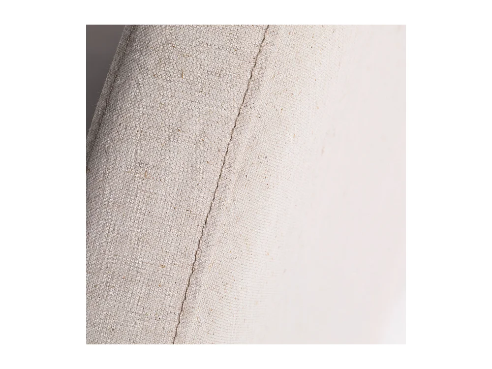 Noussa - Tête de lit en coton et lin demi-lune L170cm - Naturel