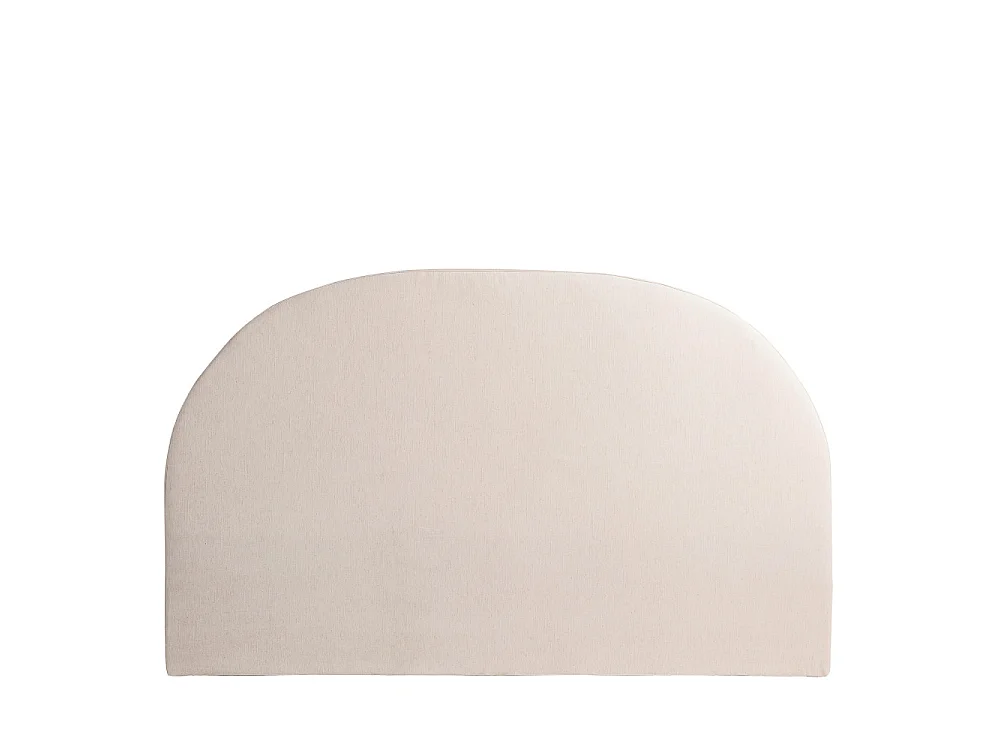 Noussa - Tête de lit en coton et lin demi-lune L170cm - Naturel