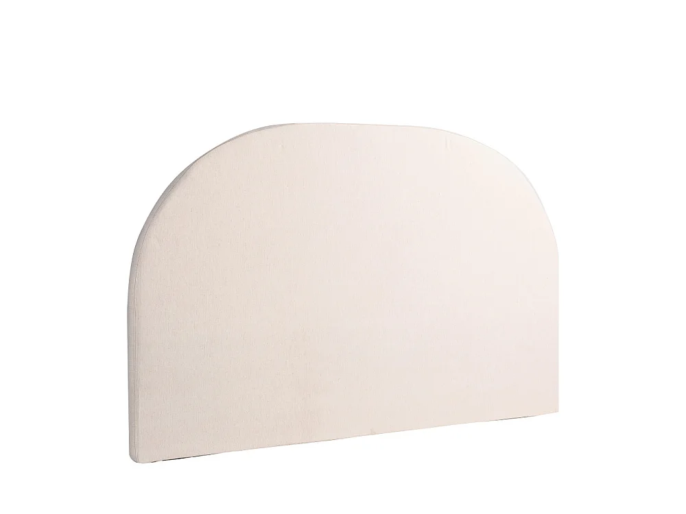 Noussa - Tête de lit en coton et lin demi-lune L170cm - Naturel