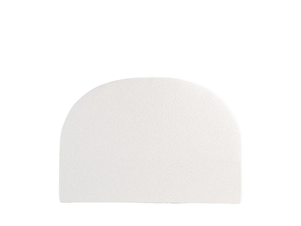 Noussa - Tête de lit en tissu bouclette demi-lune L150cm - Écru