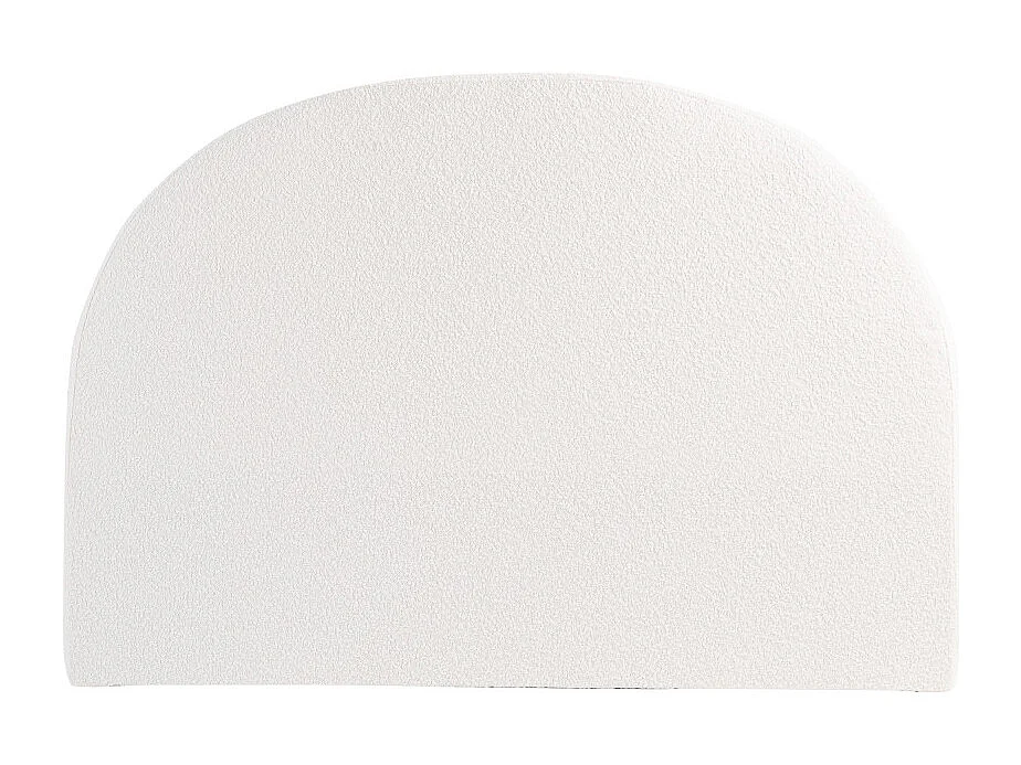 Noussa - Tête de lit en tissu bouclette demi-lune L150cm - Écru
