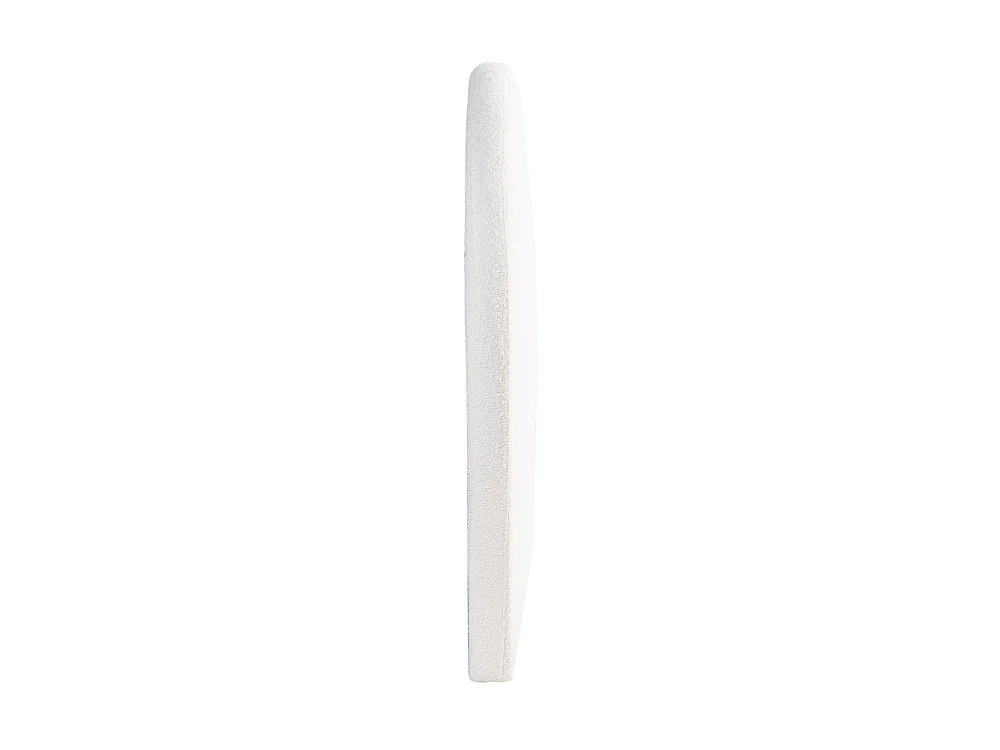 Noussa - Tête de lit en tissu bouclette demi-lune L150cm - Écru