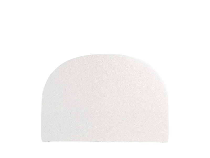 Noussa - Tête de lit en tissu bouclette demi-lune L150cm - Écru