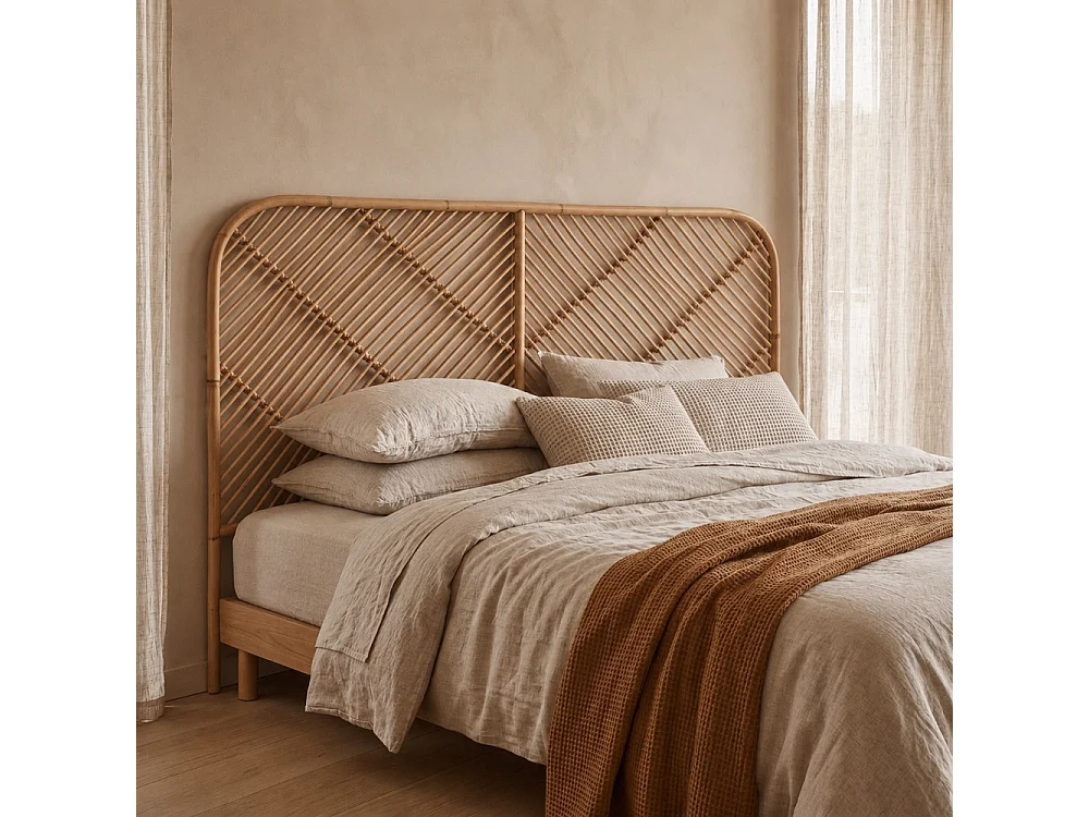 Kayan - Tête de lit en rotin 188cm - Naturel