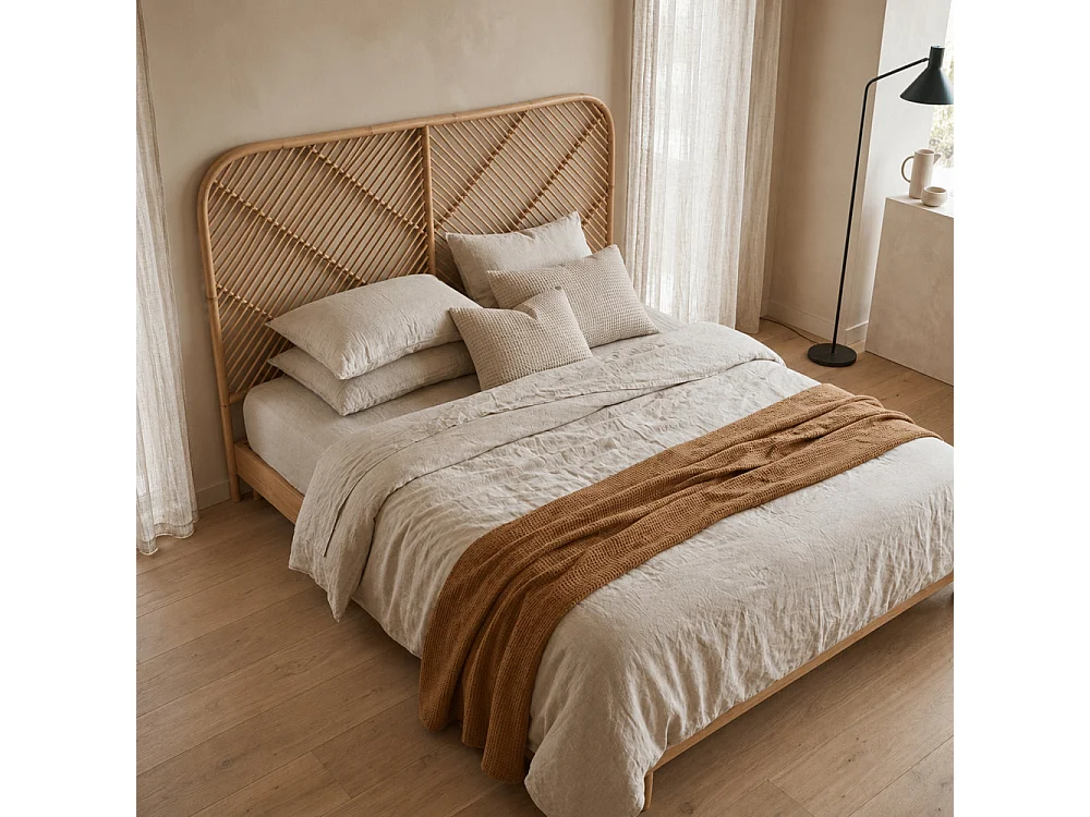 Kayan - Tête de lit en rotin 188cm - Naturel