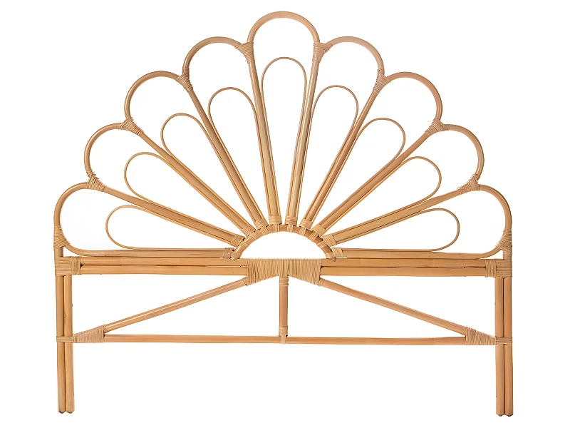 Singaraja - Tête de lit design en rotin 180cm - Naturel