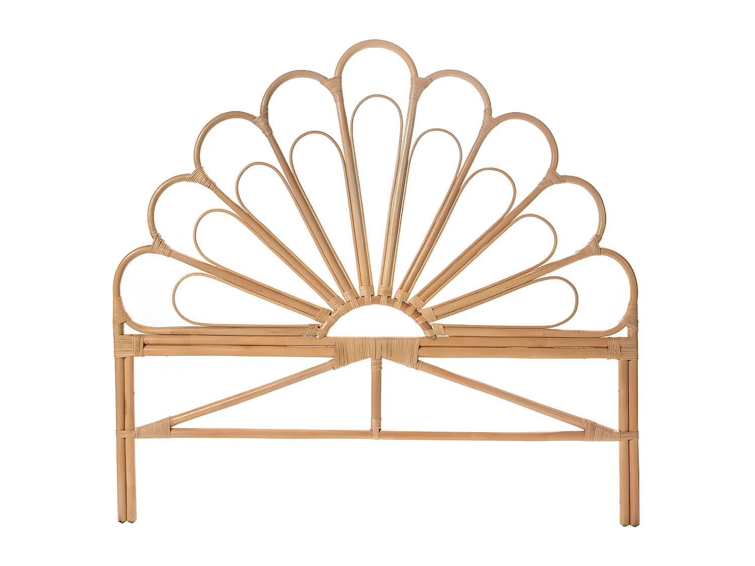 Singaraja - Tête de lit design en rotin 148cm - Naturel