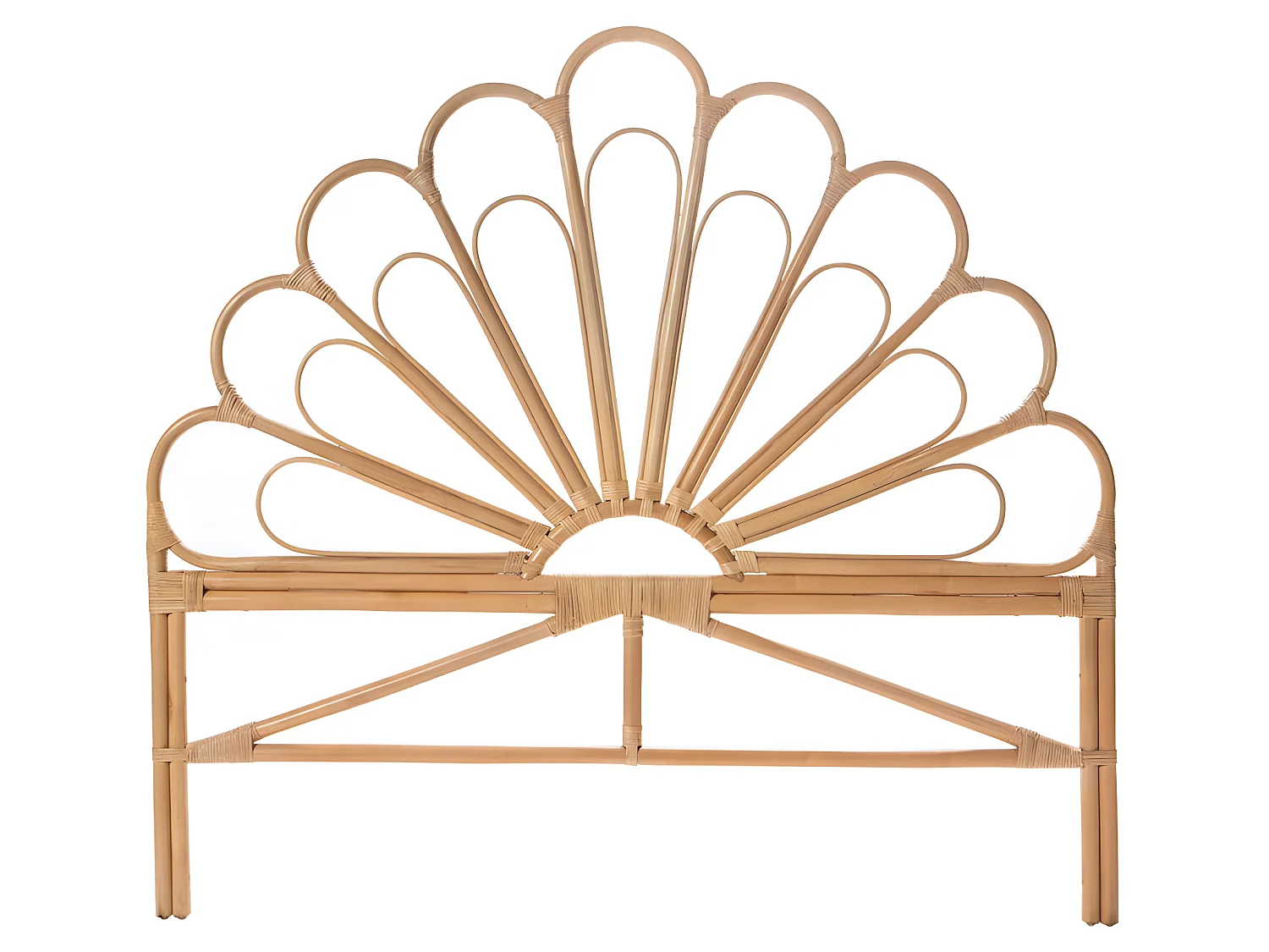 Singaraja - Tête de lit design en rotin 148cm - Naturel