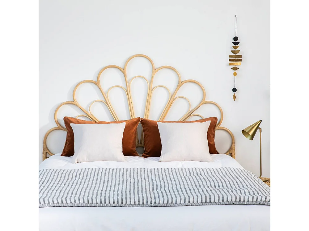 Singaraja - Tête de lit design en rotin 148cm - Naturel
