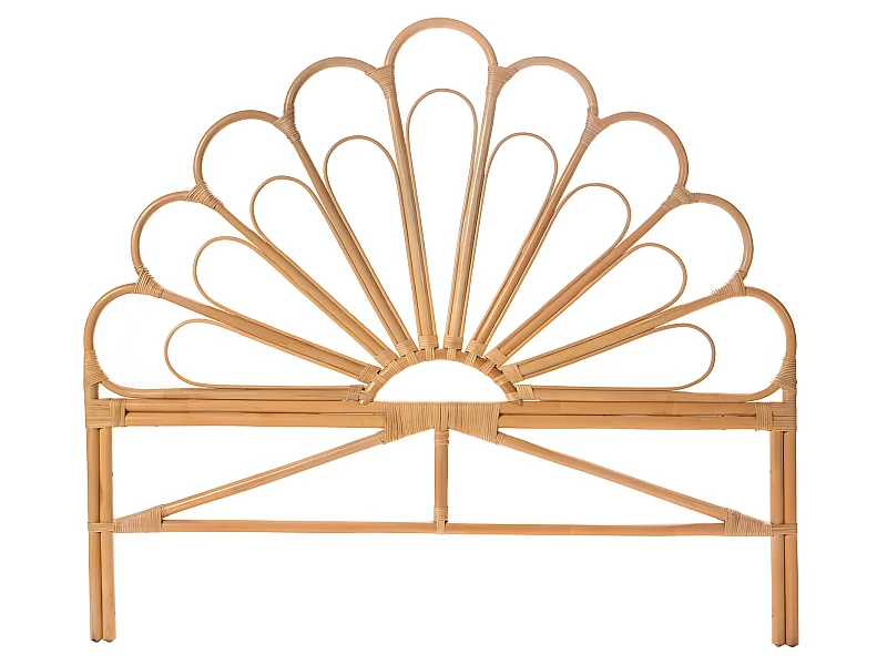 Singaraja - Tête de lit design en rotin 160cm - Naturel