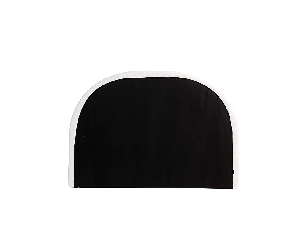 Noussa - Tête de lit en tissu bouclette demi-lune L170cm - Écru