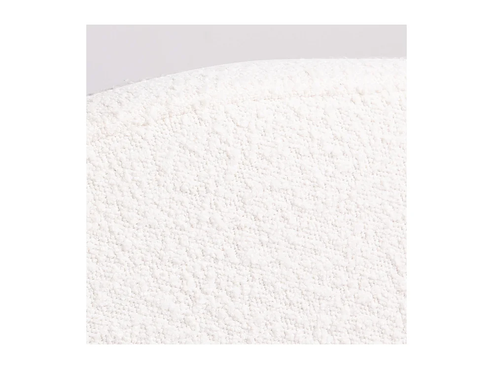 Noussa - Tête de lit en tissu bouclette demi-lune L170cm - Écru