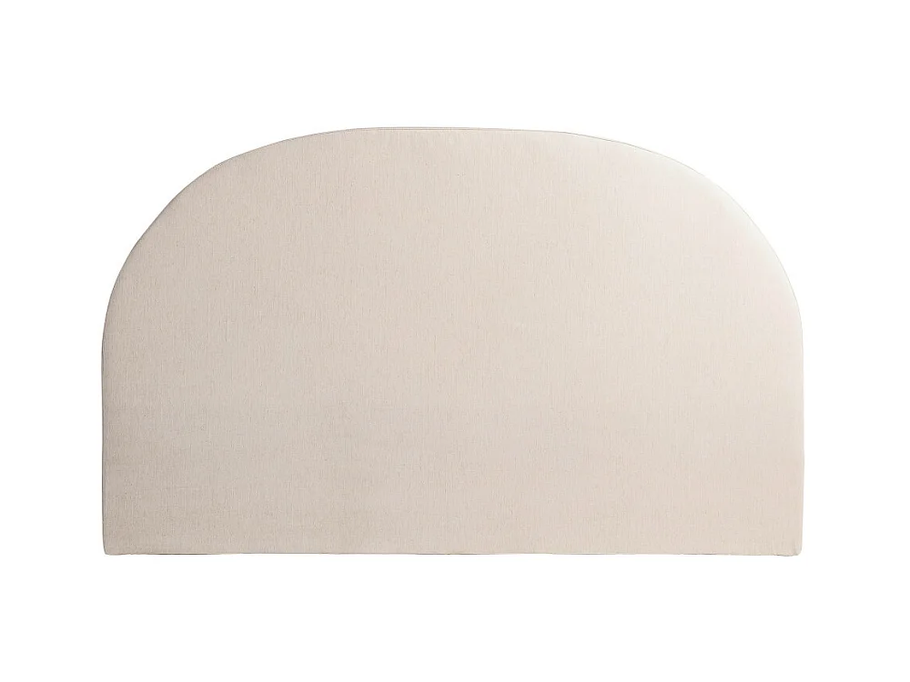 Noussa - Tête de lit en coton et lin demi-lune L150cm - Naturel