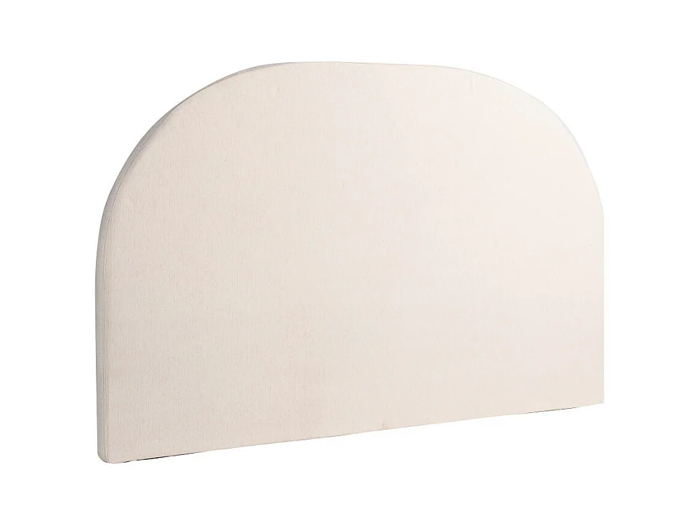 Noussa - Tête de lit en coton et lin demi-lune L150cm - Naturel