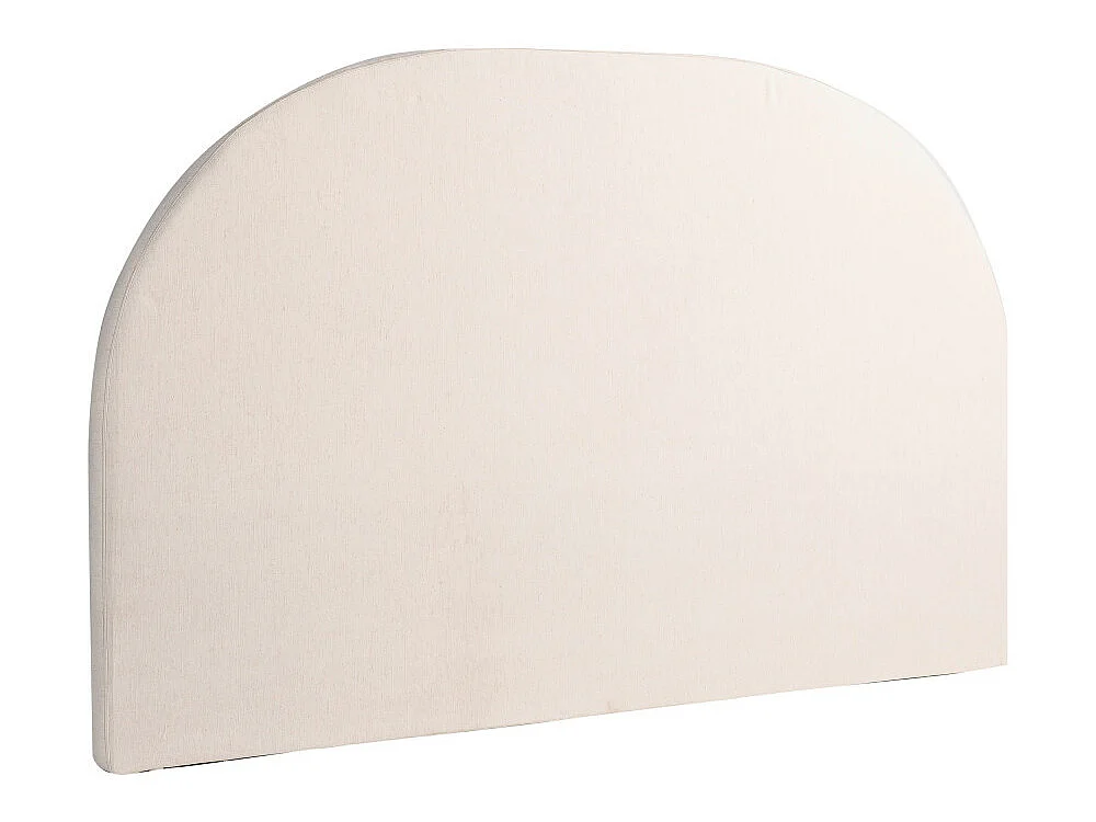 Noussa - Tête de lit en coton et lin demi-lune L150cm - Naturel