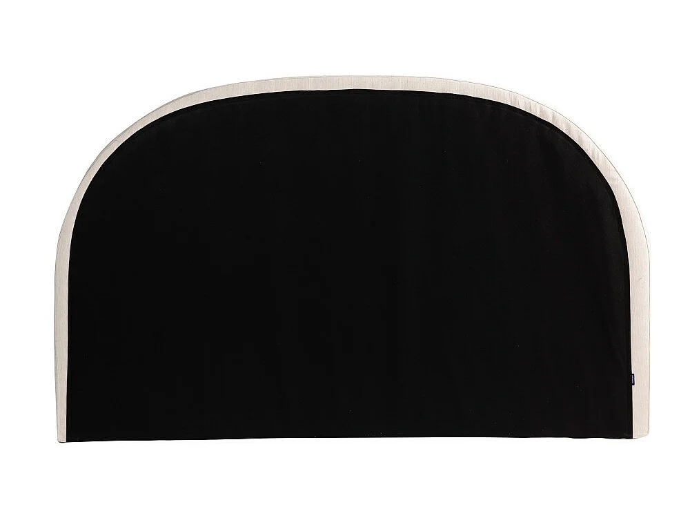 Noussa - Tête de lit en coton et lin demi-lune L150cm - Naturel