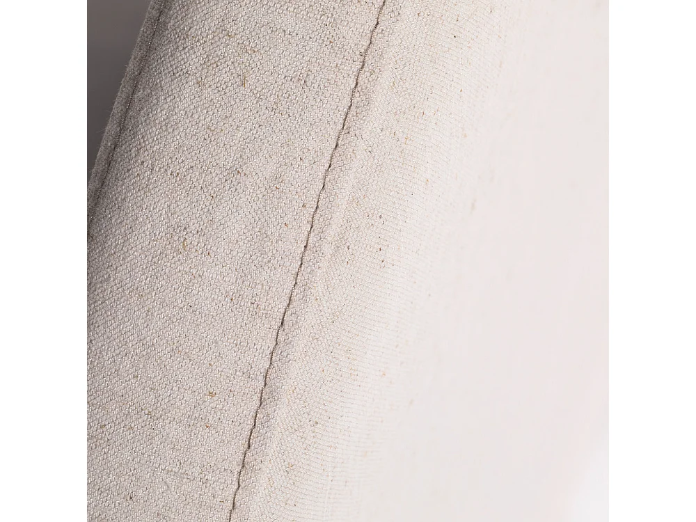 Noussa - Tête de lit en coton et lin demi-lune L150cm - Naturel