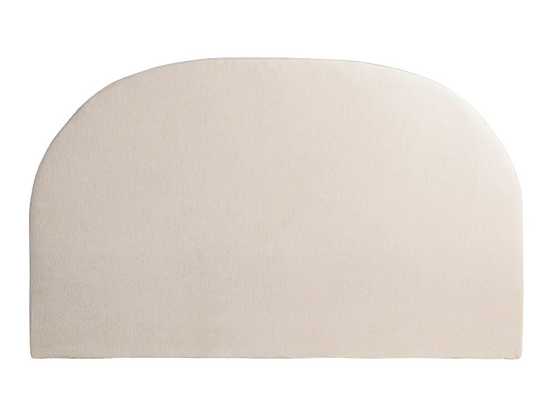 Noussa - Tête de lit en coton et lin demi-lune L150cm - Naturel