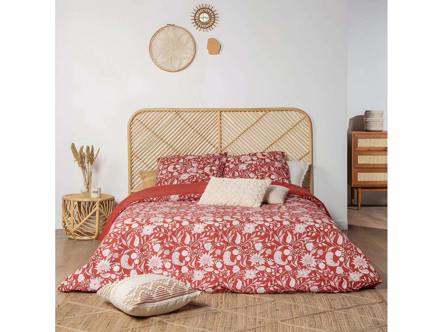 Kayan - Tête de lit en rotin 168 cm - Naturel