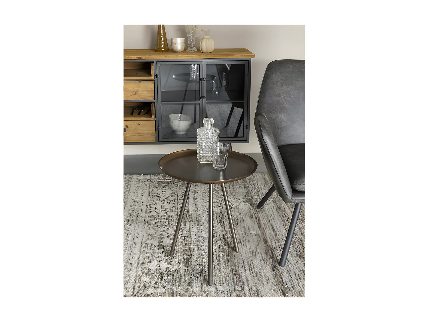 Frost - Table basse métal tripode - Cuivre