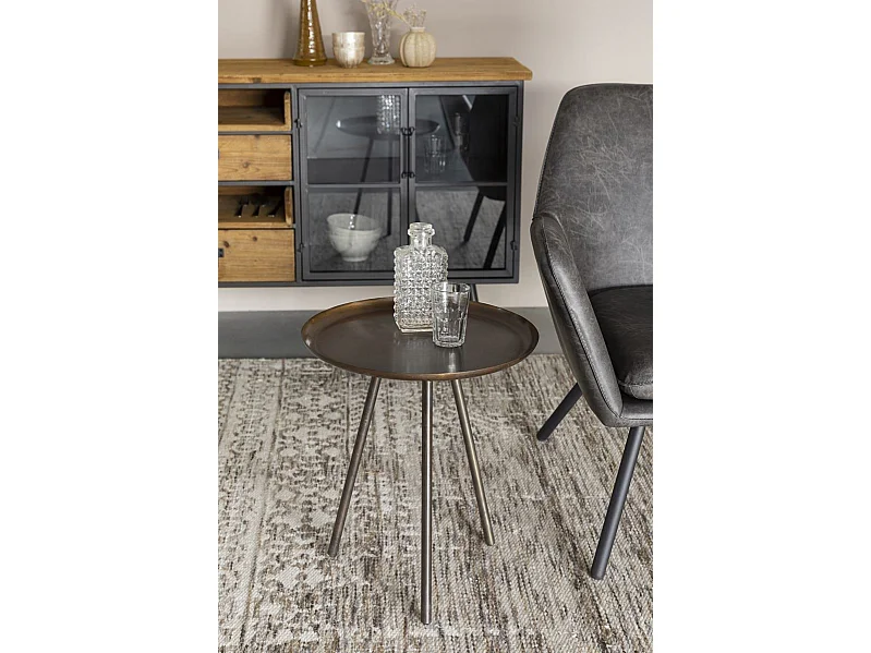 Frost - Table basse métal tripode - Cuivre