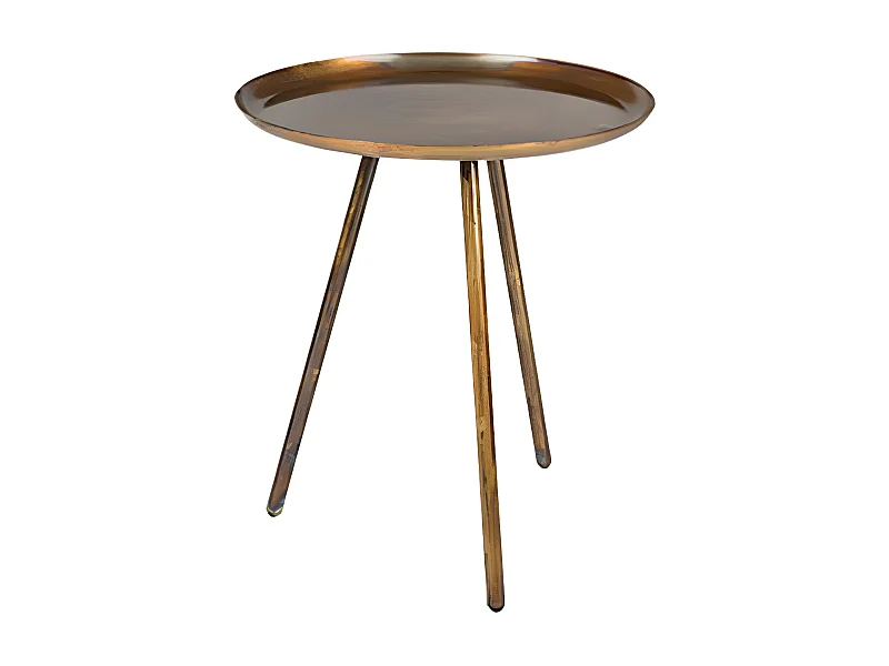 Frost - Table basse métal tripode - Cuivre