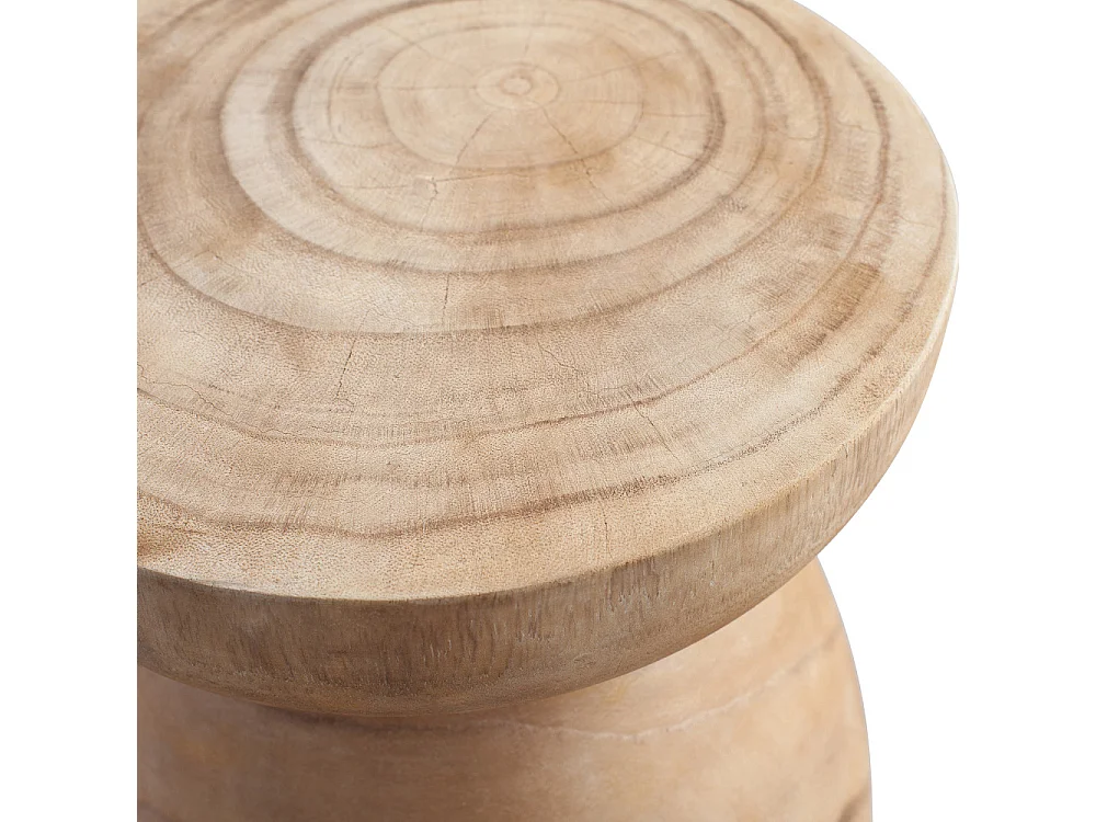 Bink - Table d'appoint en bois ø28cm - Naturel