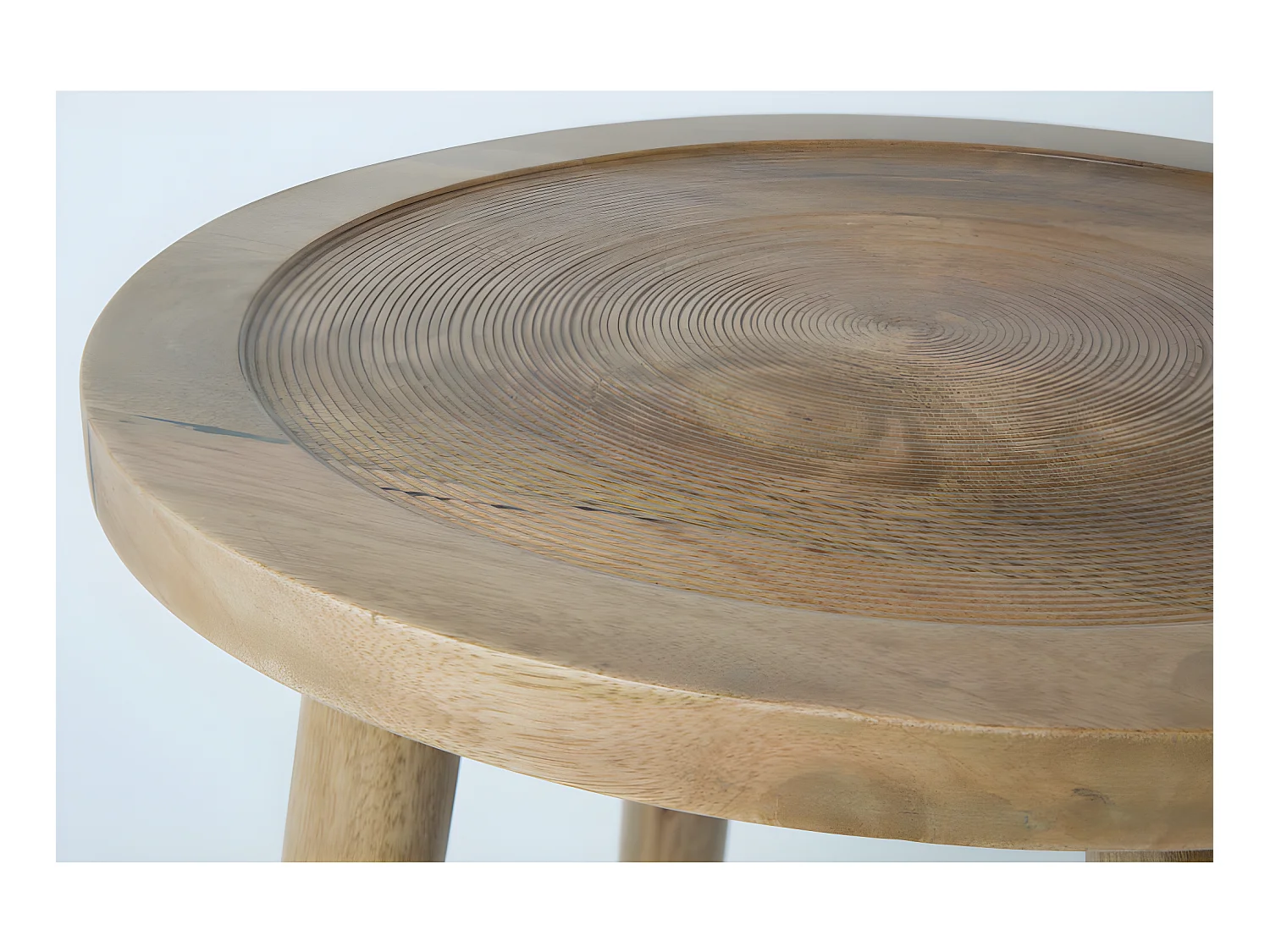 Dendron - Table d'appoint ronde bois ø43cm - Naturel
