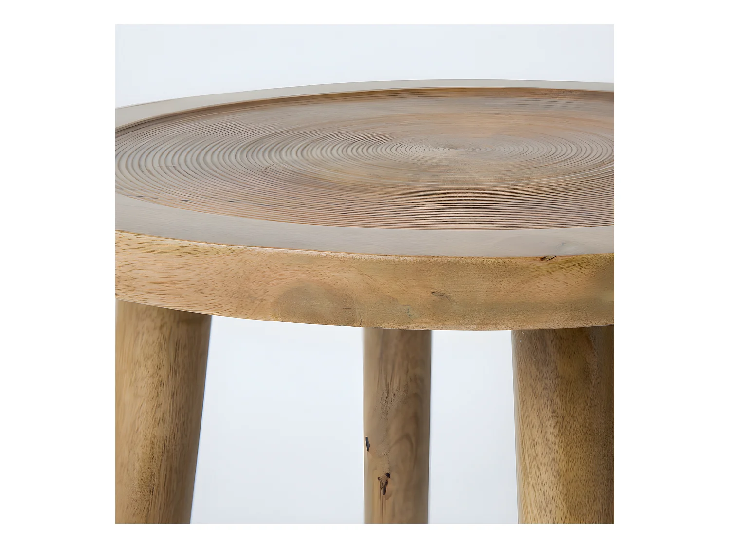 Dendron - Table d'appoint ronde bois ø43cm - Naturel
