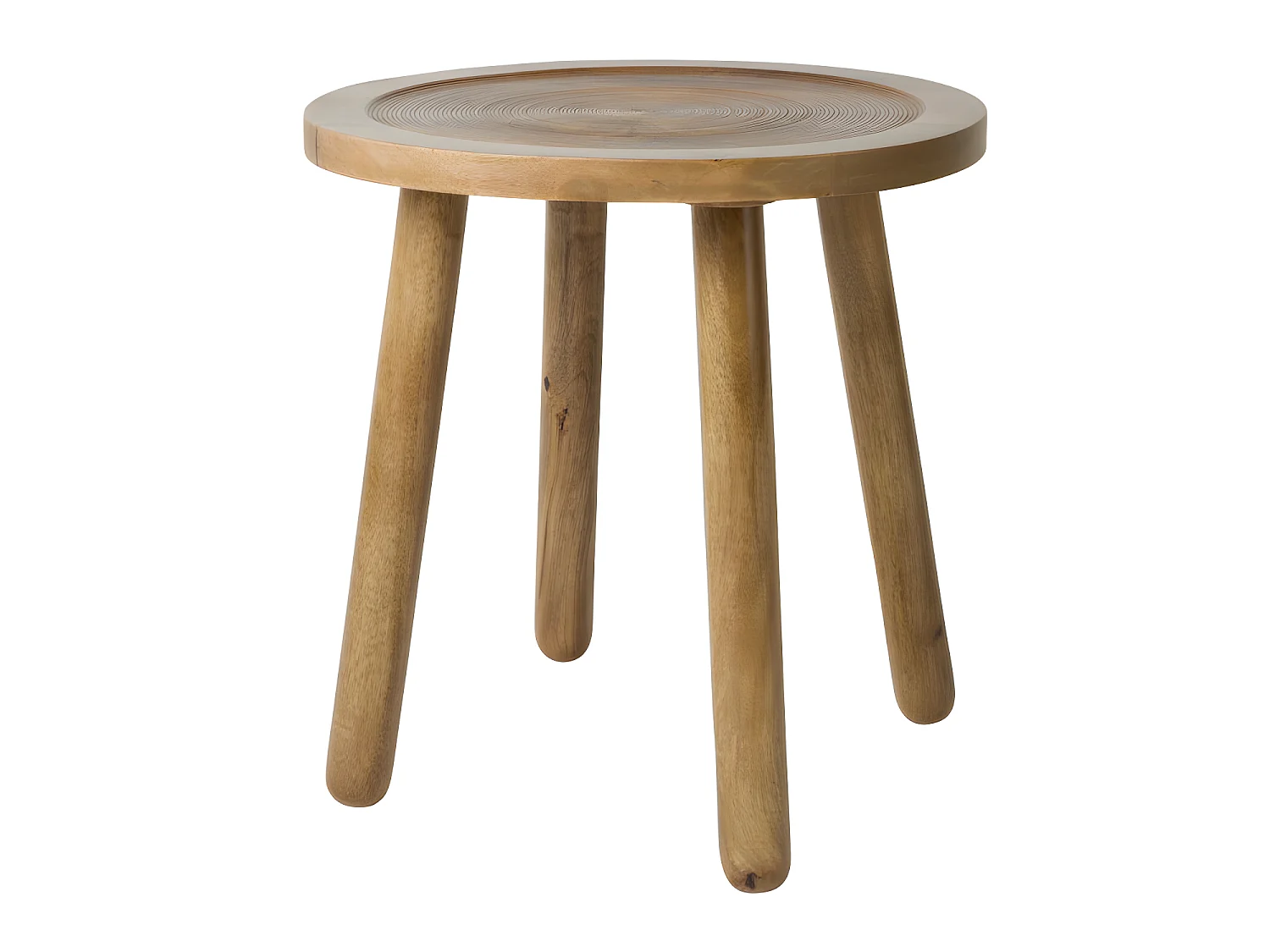Dendron - Table d'appoint ronde bois ø43cm - Naturel