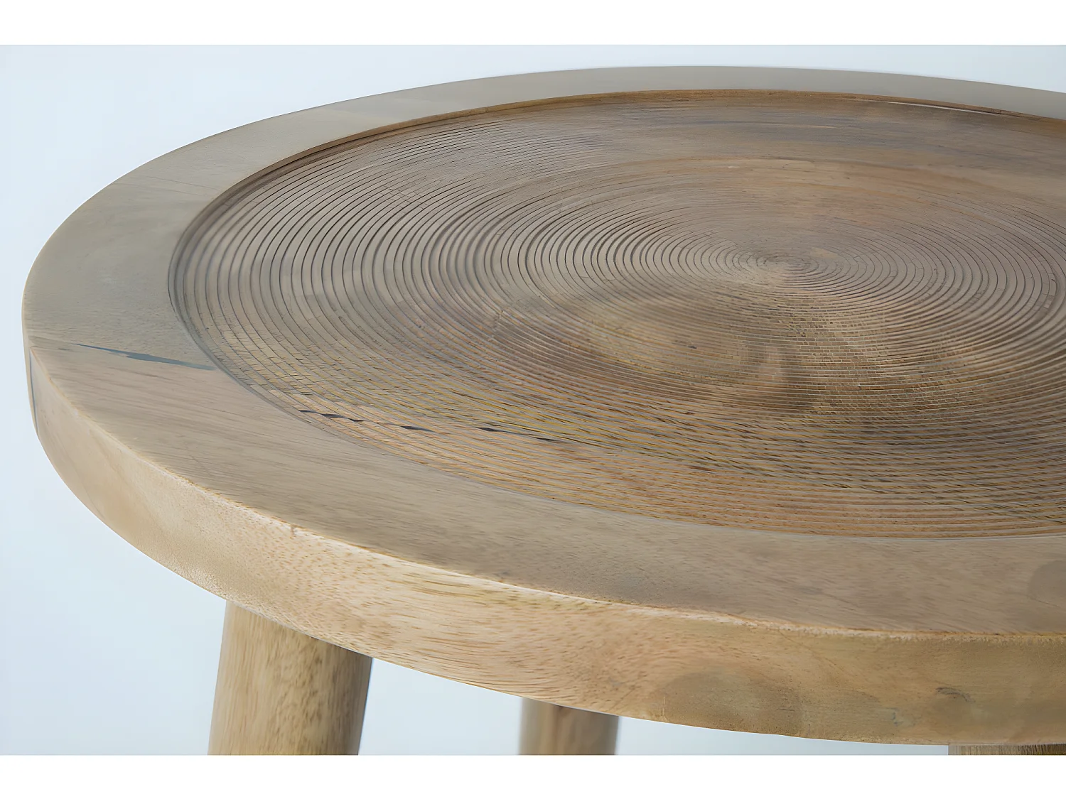 Dendron - Table d'appoint ronde bois ø43cm - Naturel