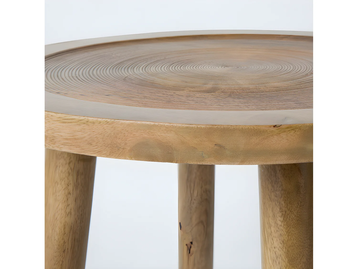 Dendron - Table d'appoint ronde bois ø43cm - Naturel