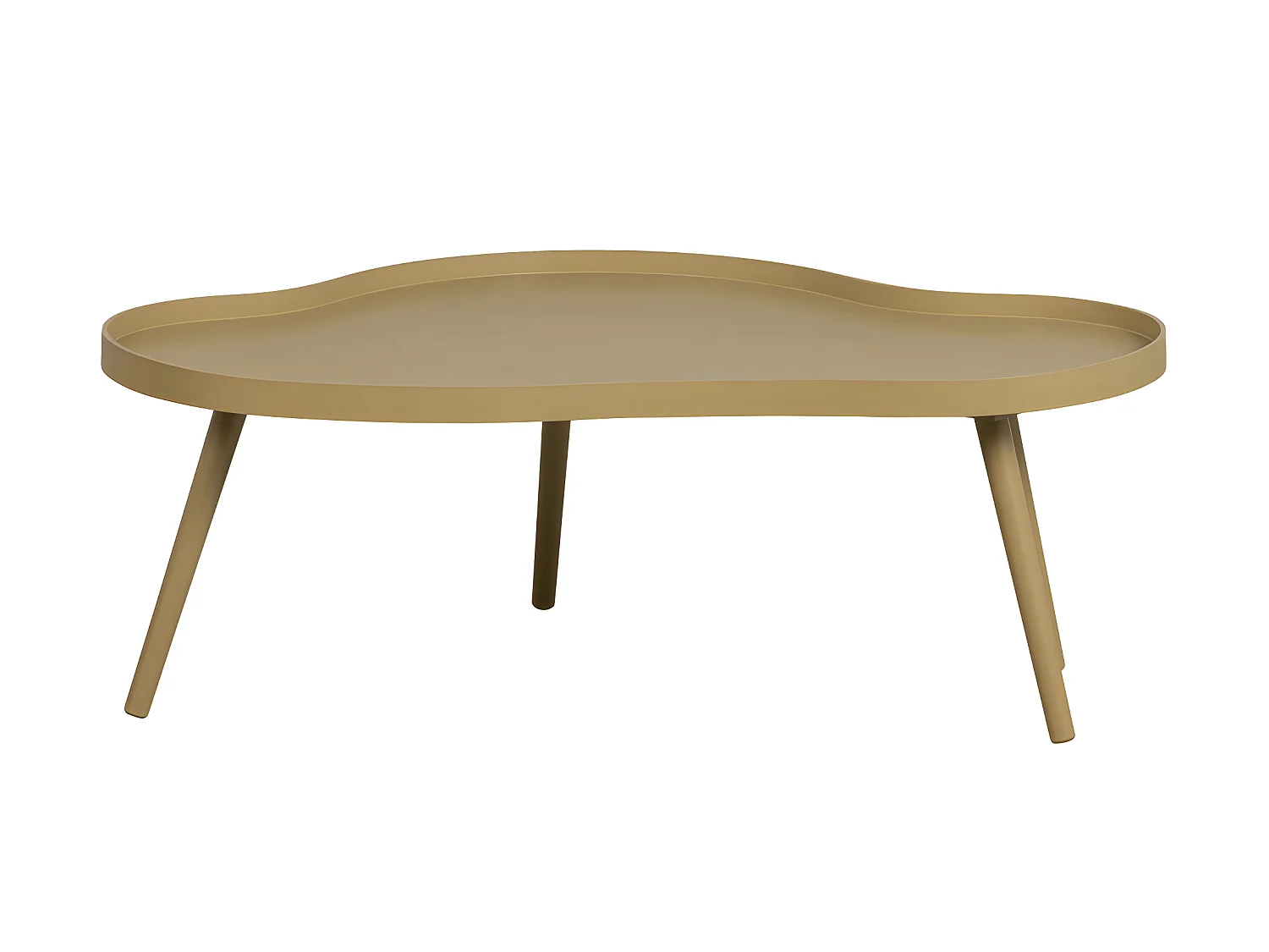 Mae - Table basse de forme organique en bois 100x35cm - Bois