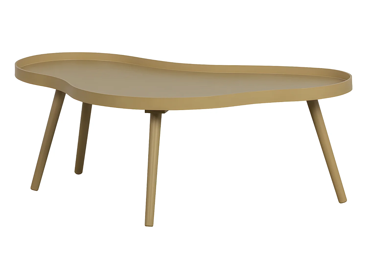 Mae - Table basse de forme organique en bois 100x35cm - Bois