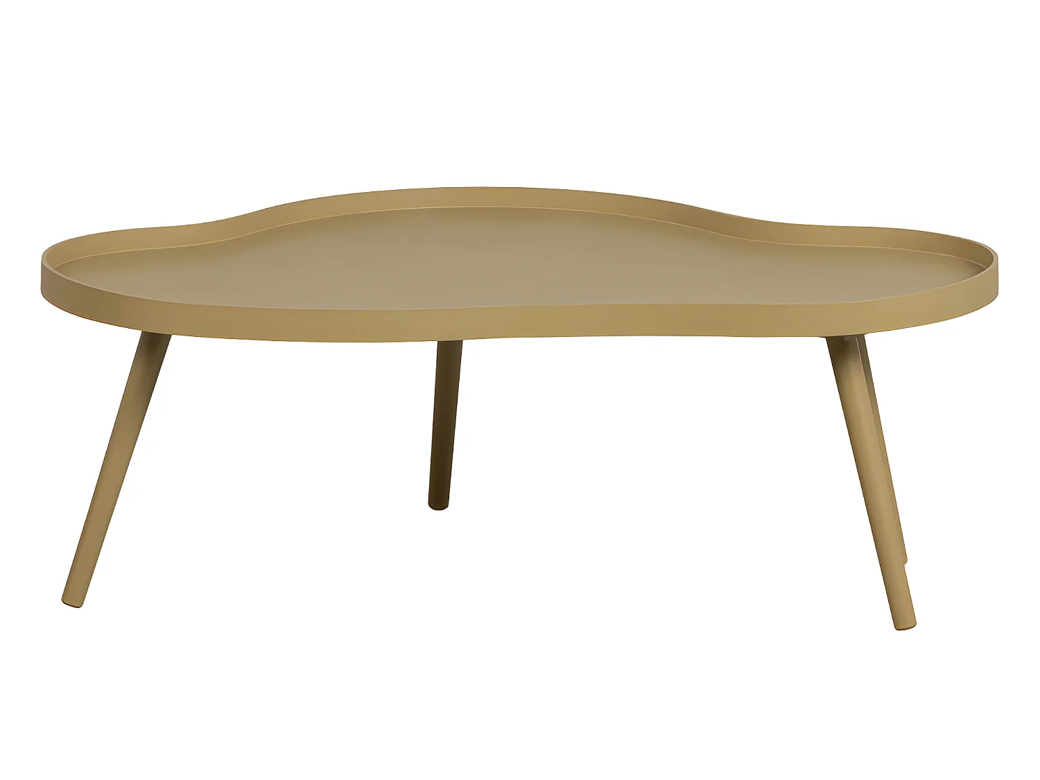 Mae - Table basse de forme organique en bois 100x35cm - Bois