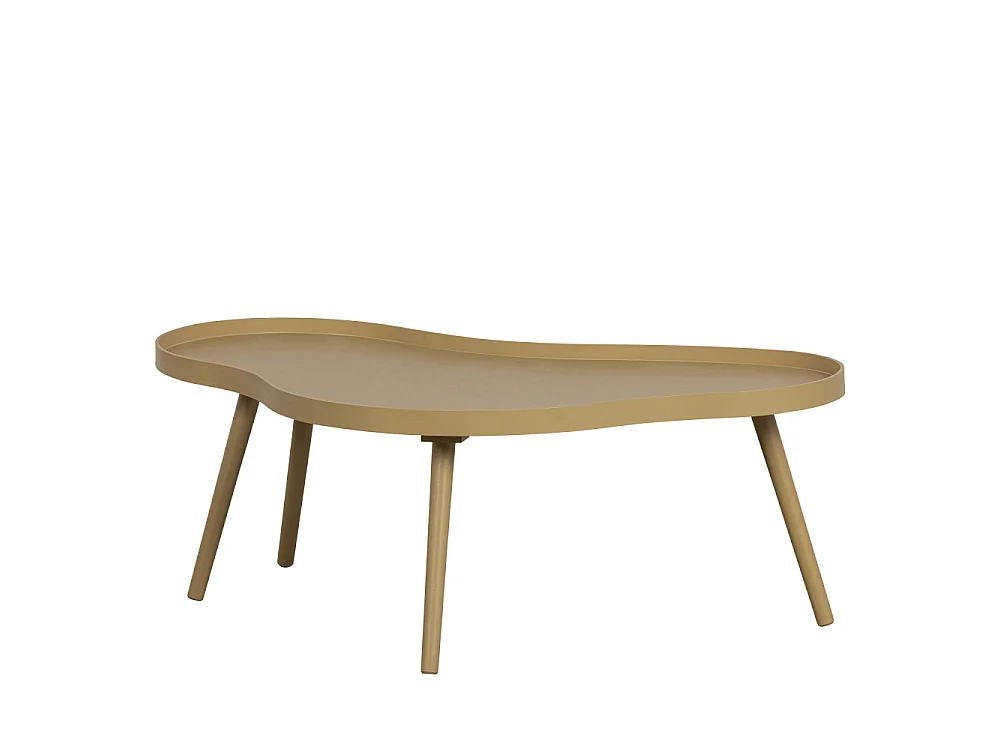 Mae - Table basse de forme organique en bois 100x35cm - Bois