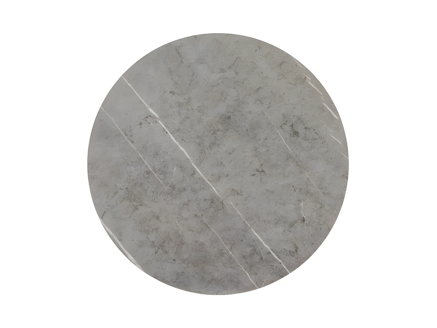 Lazio - Table d'appoint effet marbre ø60cm - Couleur - Gris