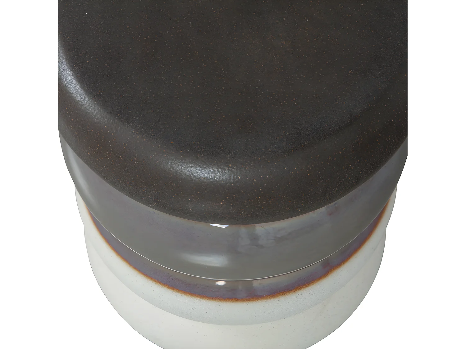 Bulb - Table d'appoint en céramique ø34cm - Blanc / Gris